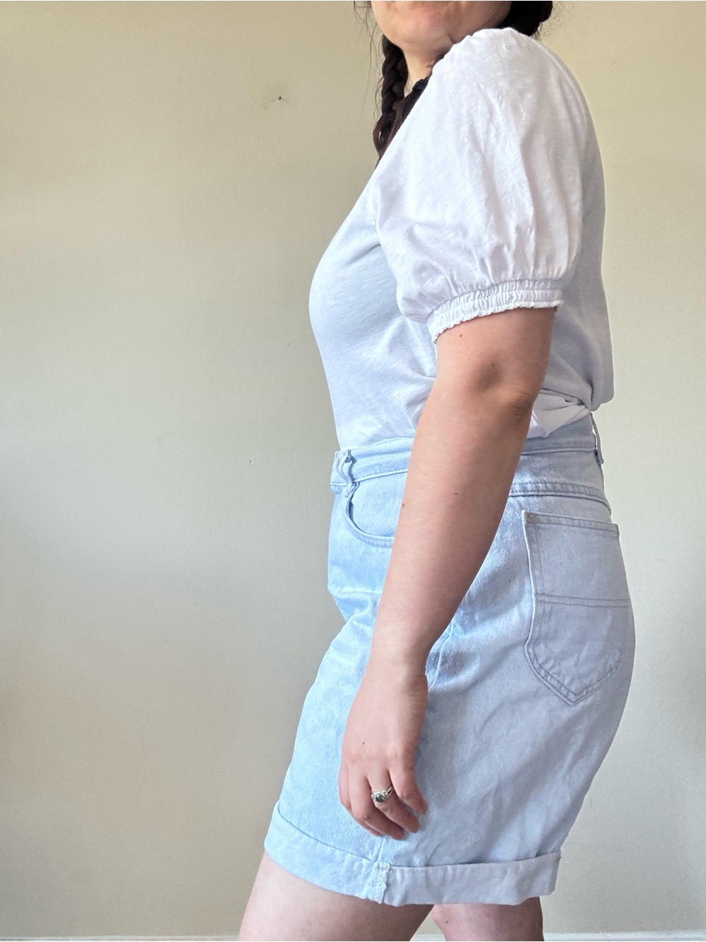 J. Crew White Henley Top with Loop Trim - Picture 2 of 8